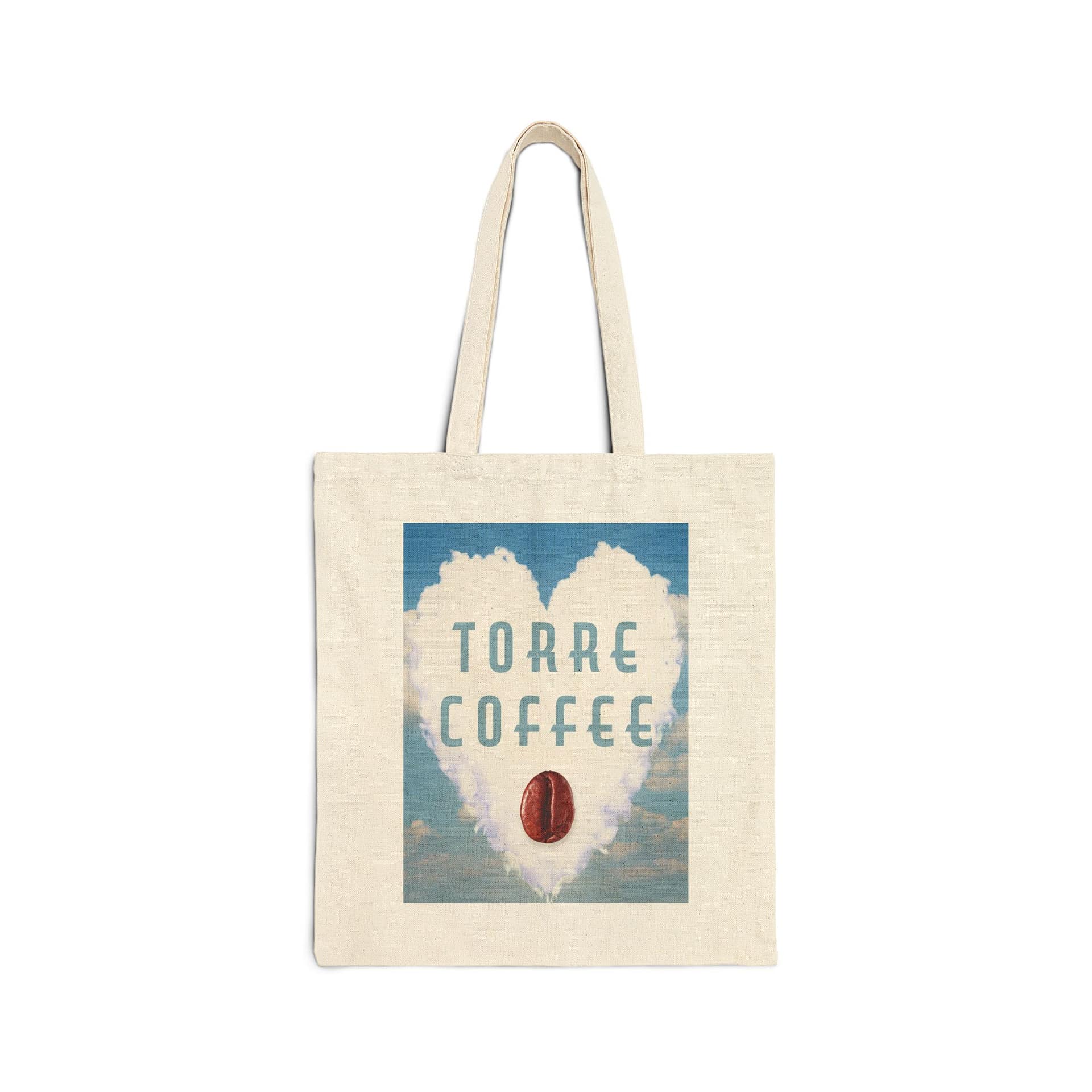 Tote — Torre Coffee Heart Cloud Design Canvas Tote Bag