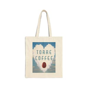 Tote — Torre Coffee Heart Cloud Design Canvas Tote Bag